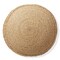 Casafield Braided Jute Pouf, Large Pouf Ottoman, 22" W x 22" D x 14" H Woven Jute Footrest, Decorative Indoor Boho Home Accent for Living Room